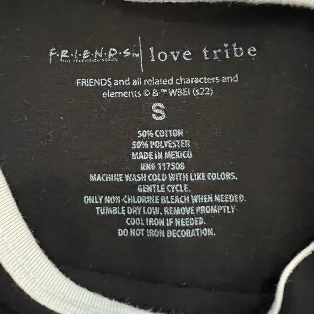 2/$30 Friends cropped logo tee by Love Tribe.  Size Small - Picture 6 of 9